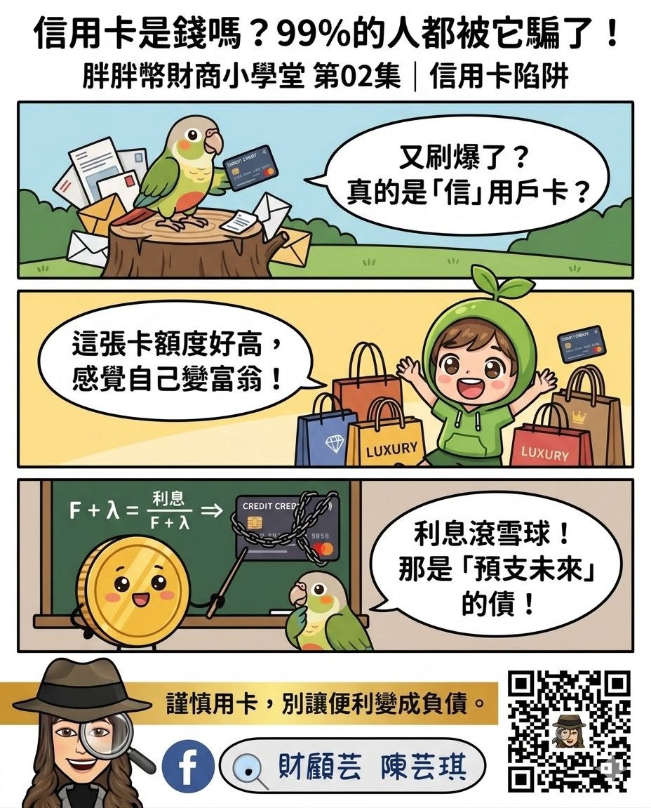 胖胖幣財商小學堂第二集：信用卡陷阱漫畫